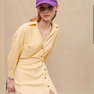 Maje yellow boucle dress French 38 / US 6